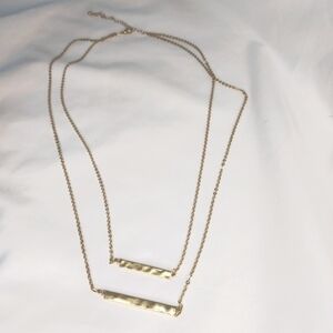 Kalea double bar necklace gold tone lobster clasp closure Stitch Fix